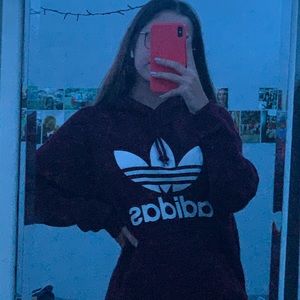 Maroon Adidas Hoodie